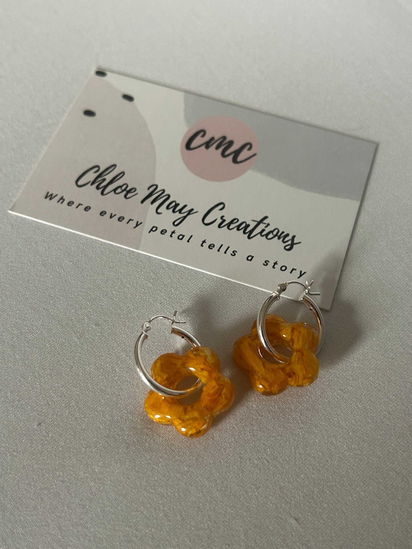 Sunflower Crushed Flower Hoops