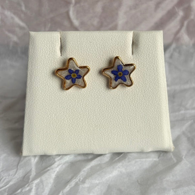 Forget Me Not Star Stud Earrings