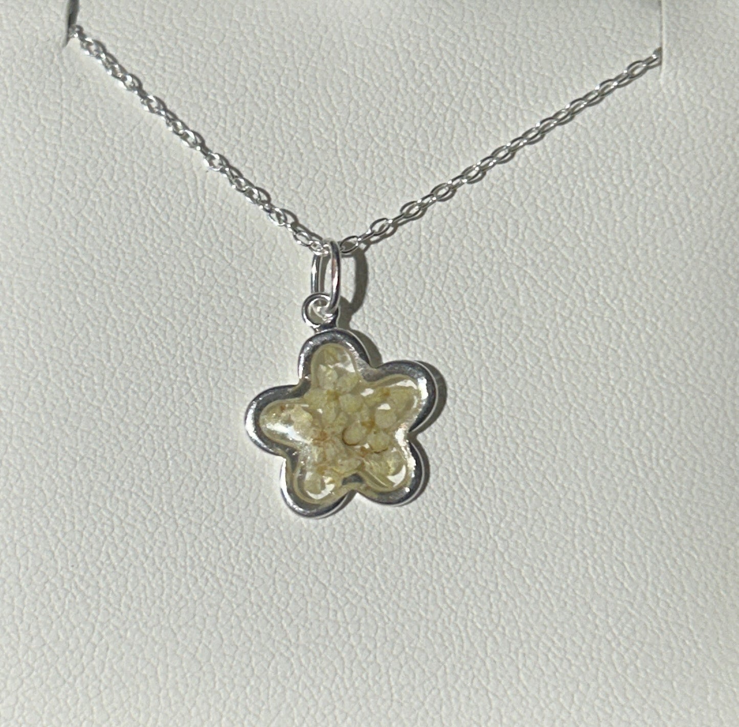 Elderflower Flower Pendant Necklace