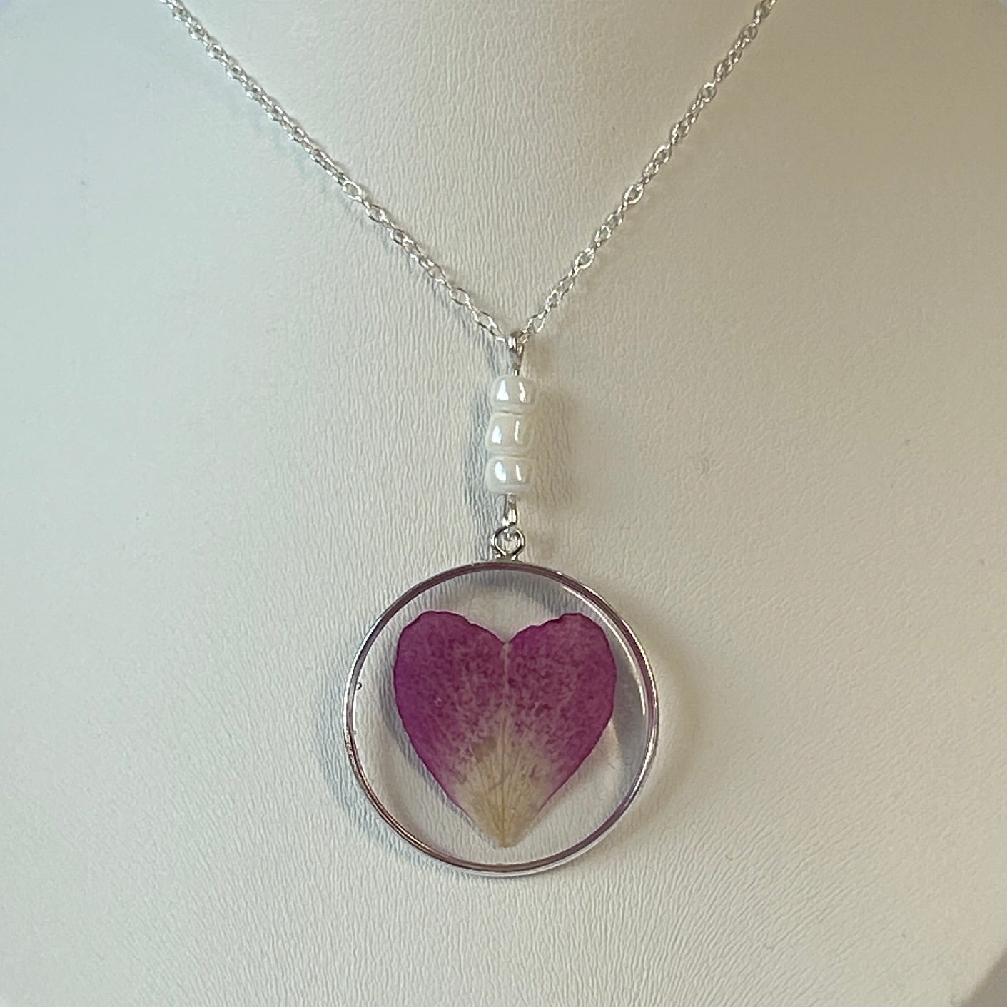 Rose Petal Pearl Necklace