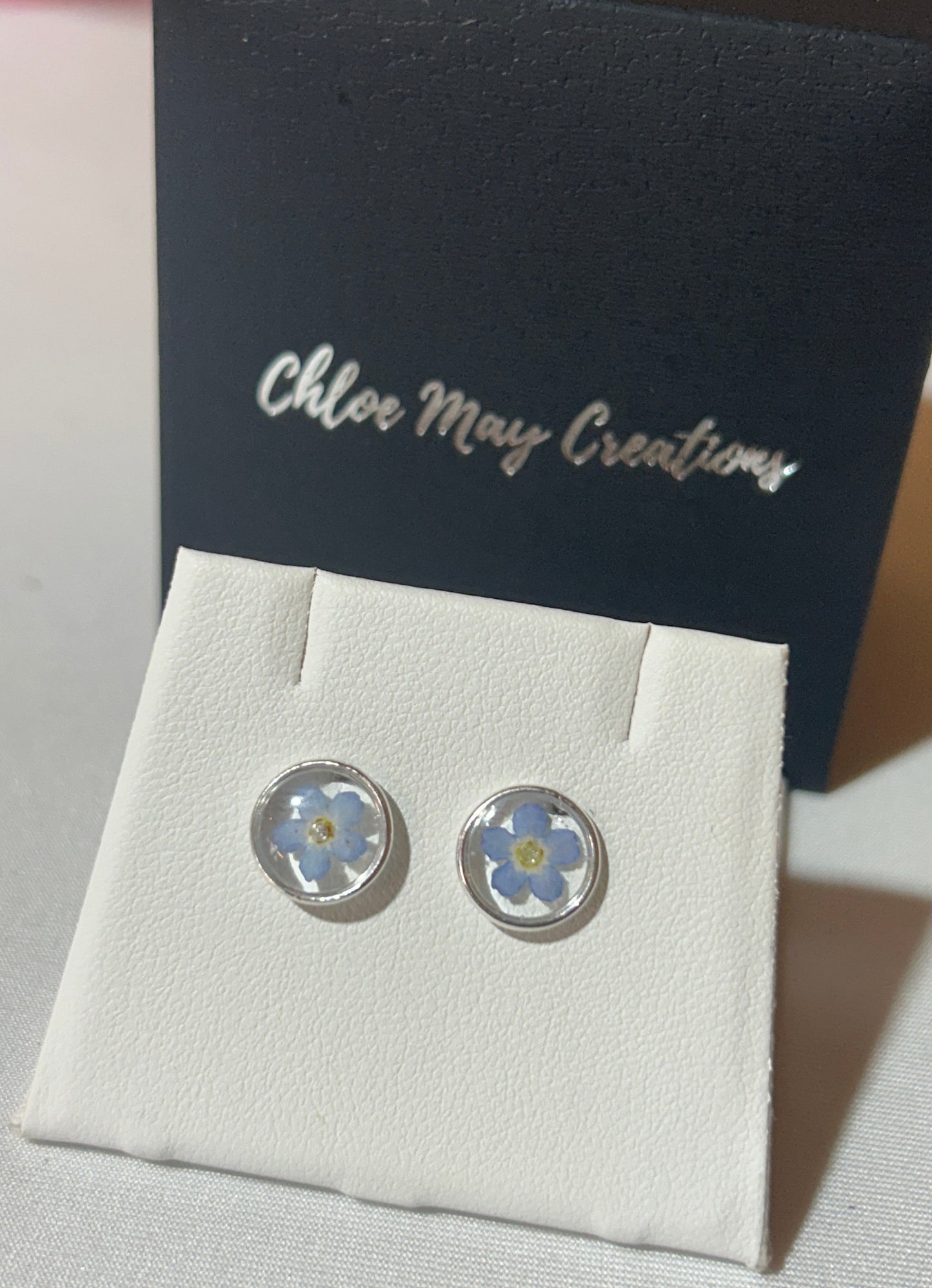 Forget Me Not Circle Studs