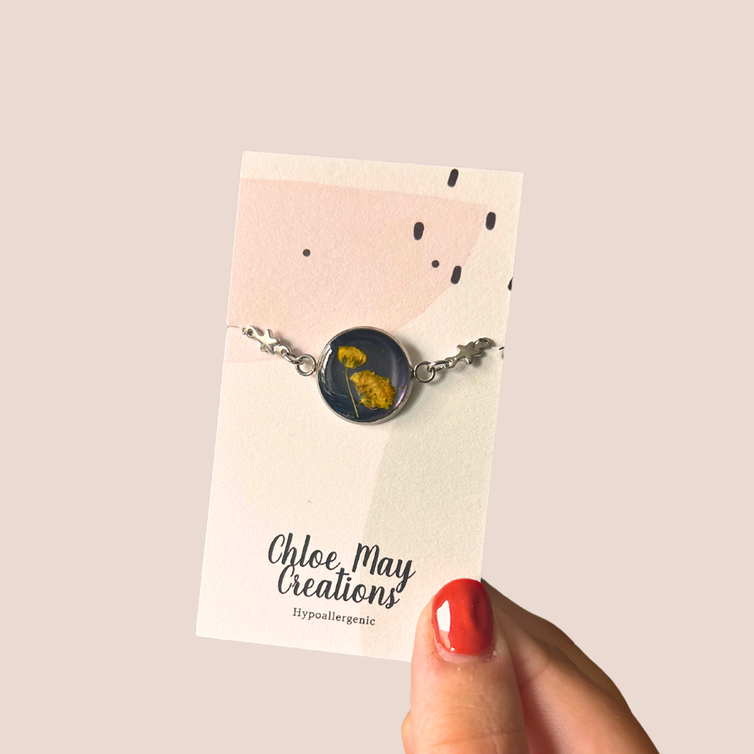 Yellow Baby's Breath Bracelet