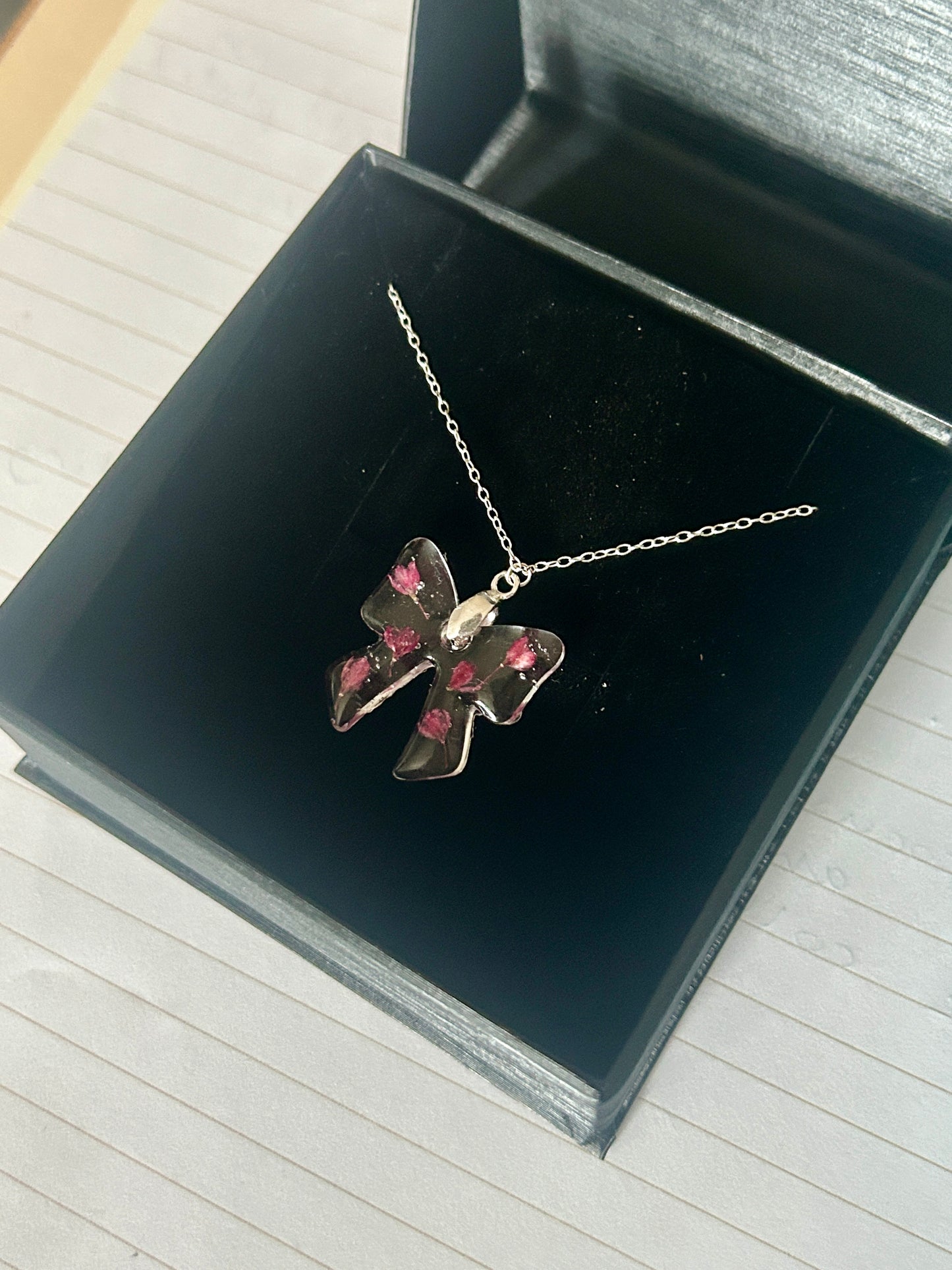 Cherry Blossom Bow Necklace