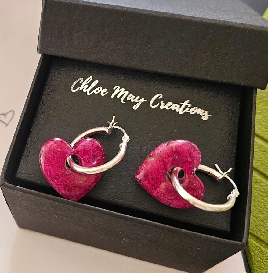 Peony Heart Hoops