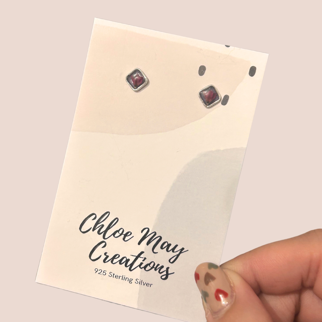 Dainty Cherry Blossom Diamond Studs