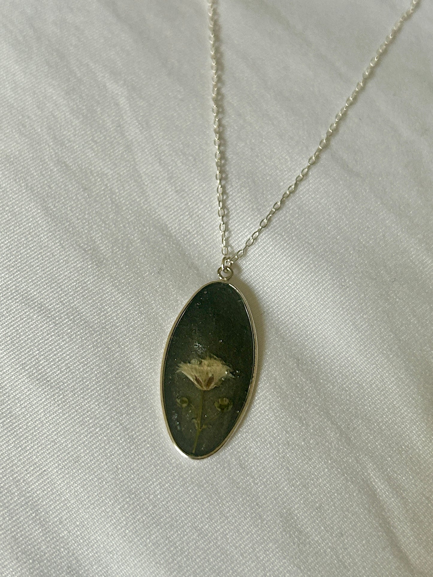 Gypsophila Oval Necklace