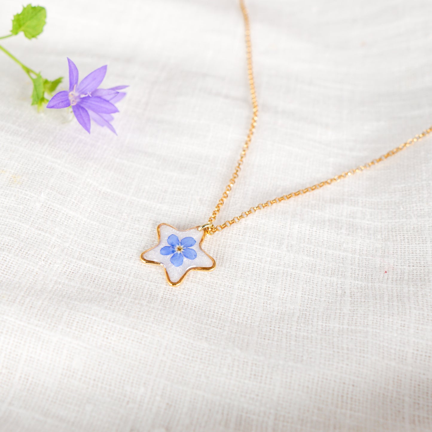 Forget Me Not Star Necklace