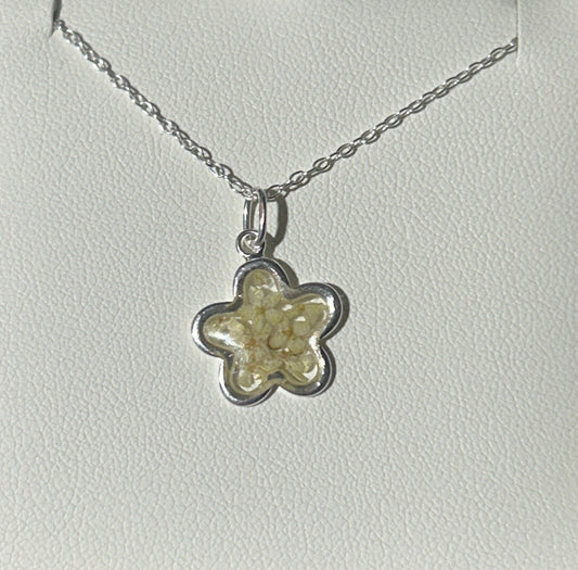 Elderflower Flower Pendant Necklace