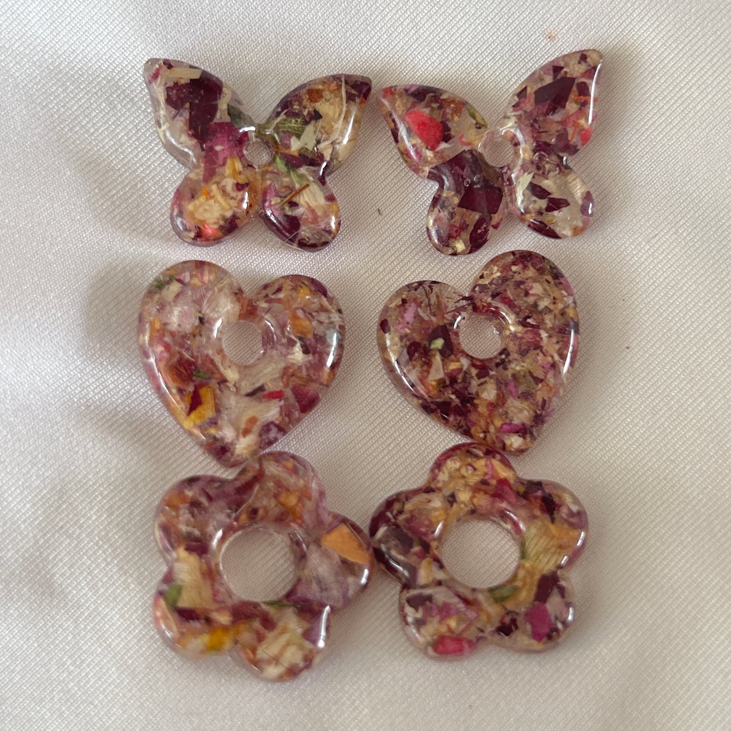 Crushed Rose & Lily Charms