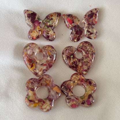 Crushed Rose & Lily Charms