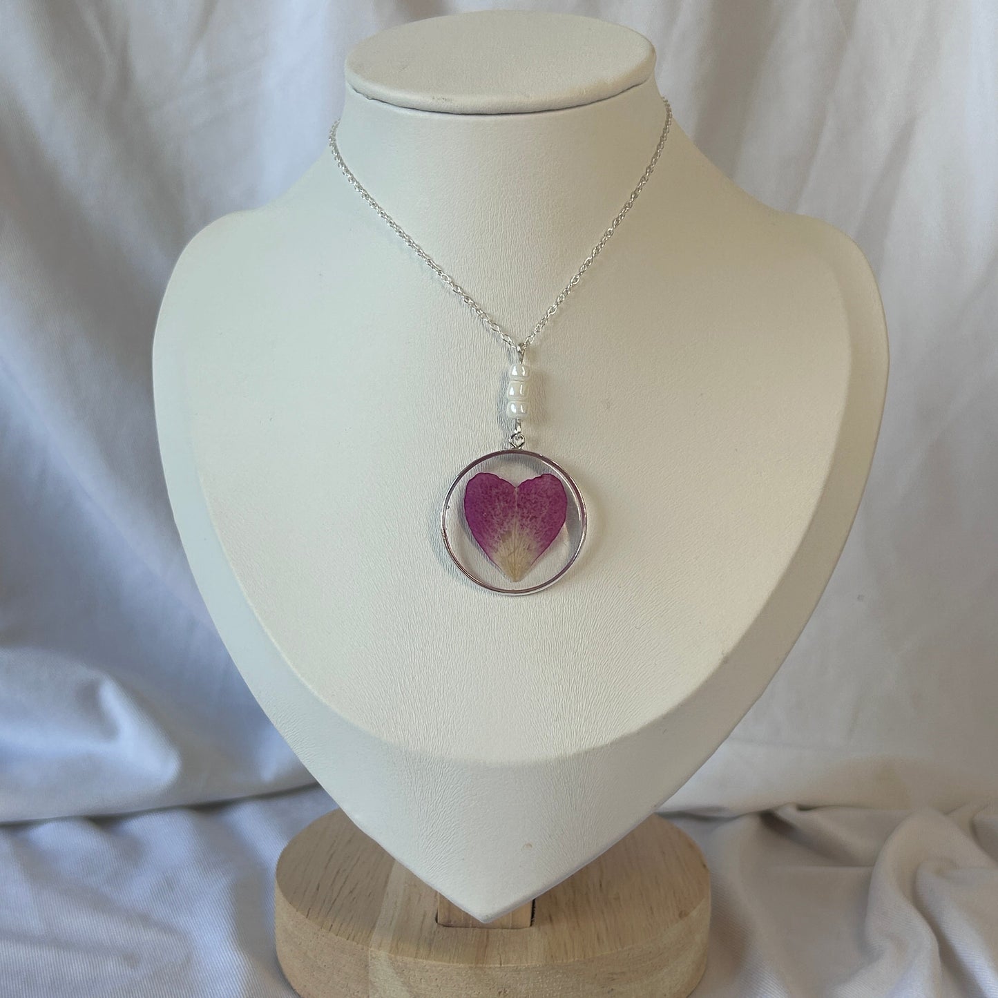Rose Petal Pearl Necklace