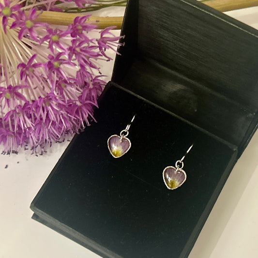 Pressed Primrose Huggie Earrings