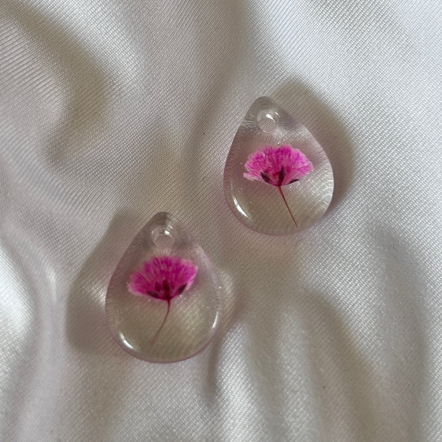 Pink Gypsophila Drop Charms