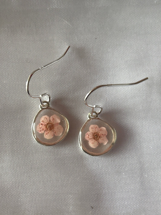 Plum Blossom Organic Circle Earrings
