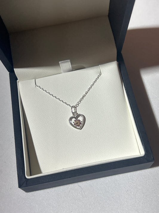 Elderflower Heart Necklace