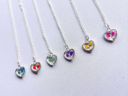 Blossom Heart Charm Necklaces
