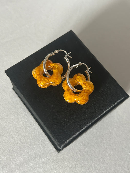 Sunflower Crushed Flower Hoops