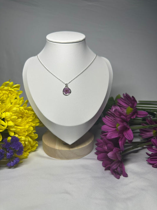 Purple Plum Blossom Necklace
