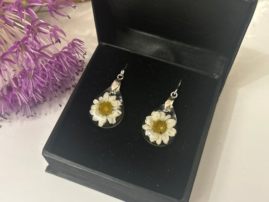 Teardrop Daisy Earrings