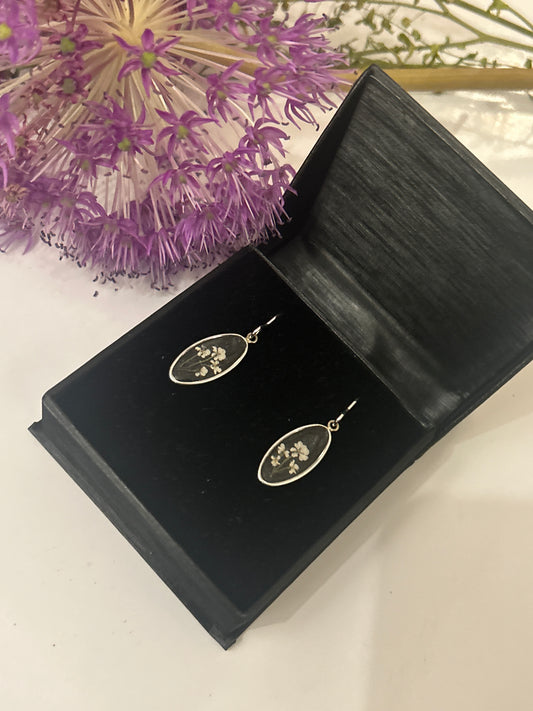 Cow Parsley Oval Earrings