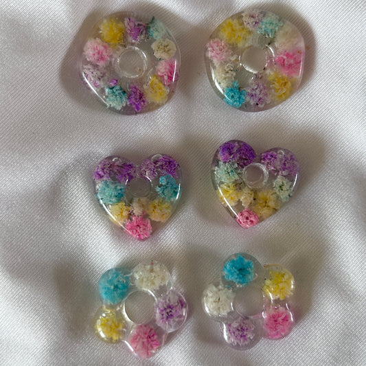 Rainbow Gypsophila Flower Charms