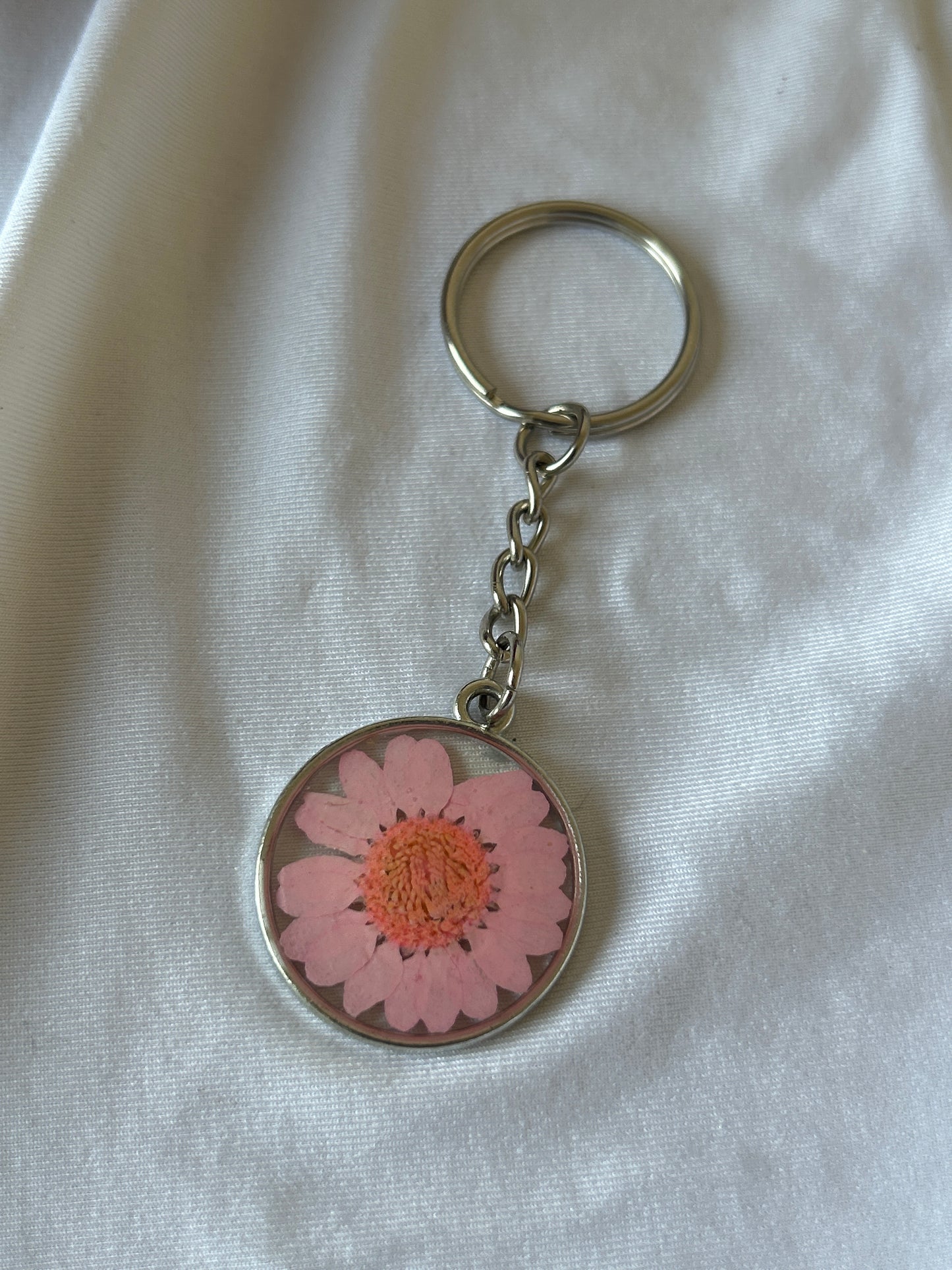 Pink Daisy Keychain