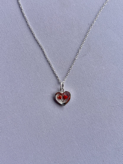 Blossom Heart Charm Necklaces
