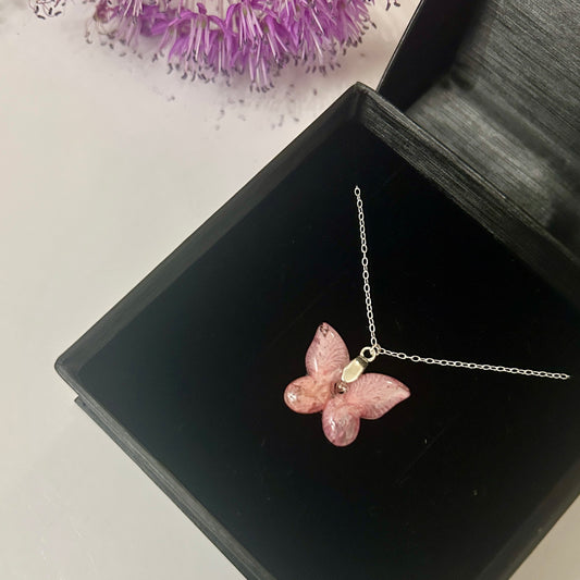 Larkspur Butterfly Necklace