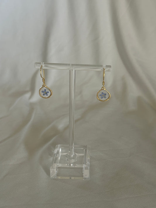 Forget Me Not Circle Earrings
