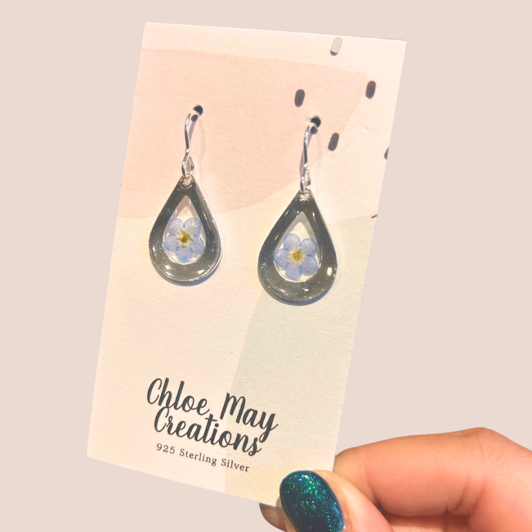 Forget Me Not Teardrop Earrings