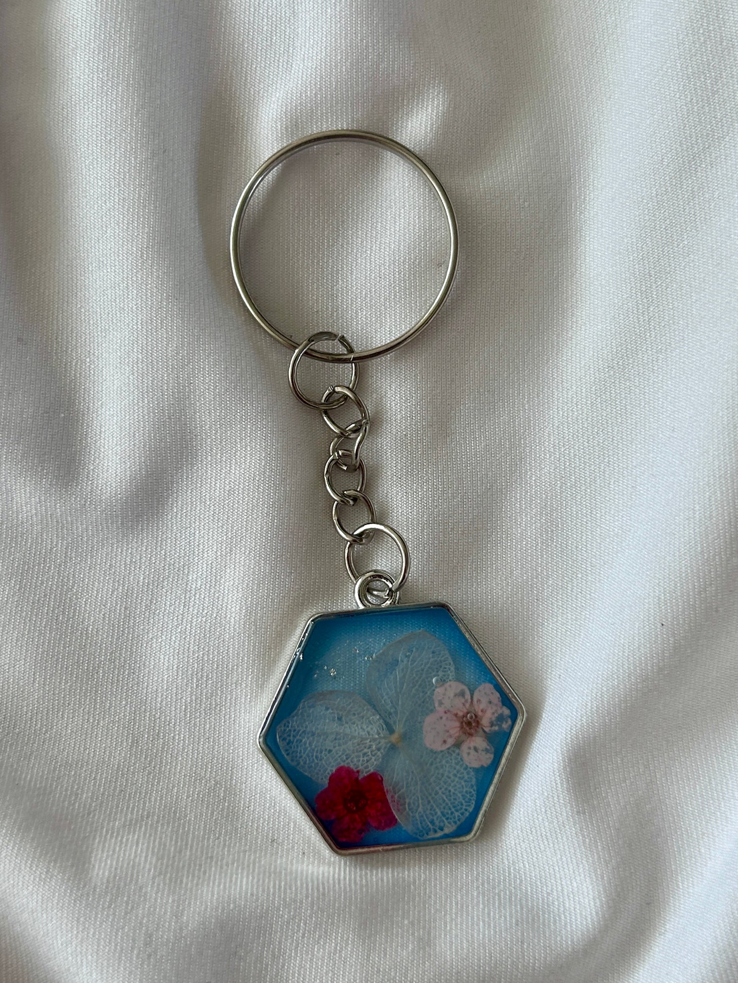Hydrangea & Blossom Keychains