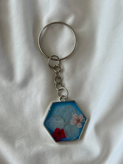 Hydrangea & Blossom Keychains