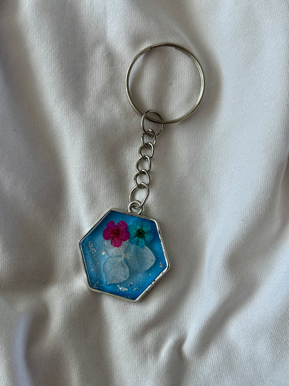 Hydrangea & Blossom Keychains