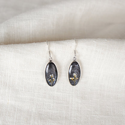 Cow Parsley Oval Earrings
