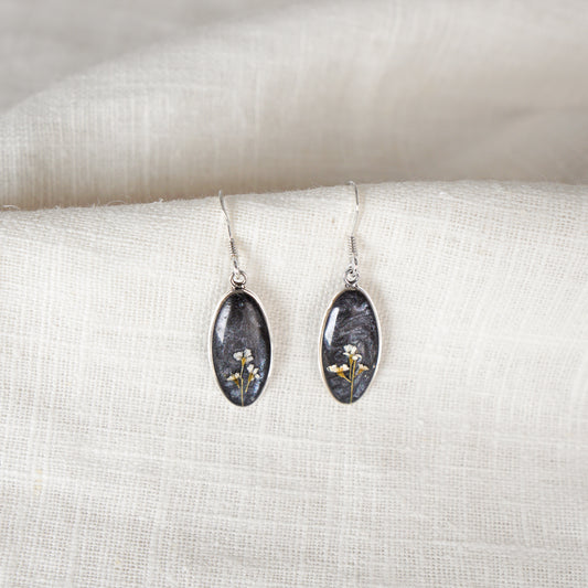 Cow Parsley Oval Earrings