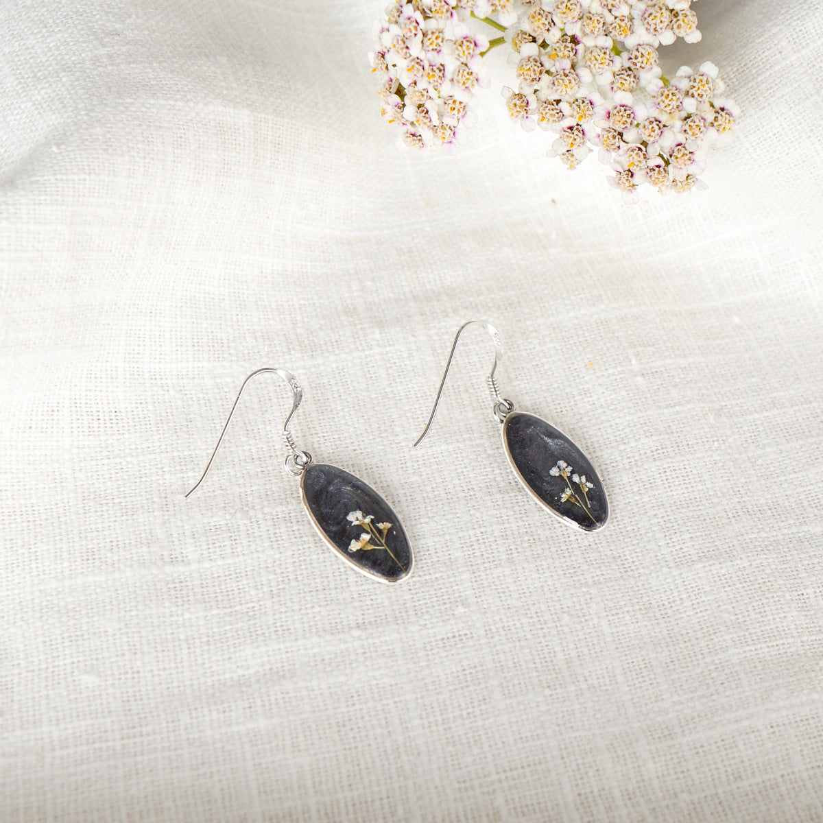 Cow Parsley Oval Earrings