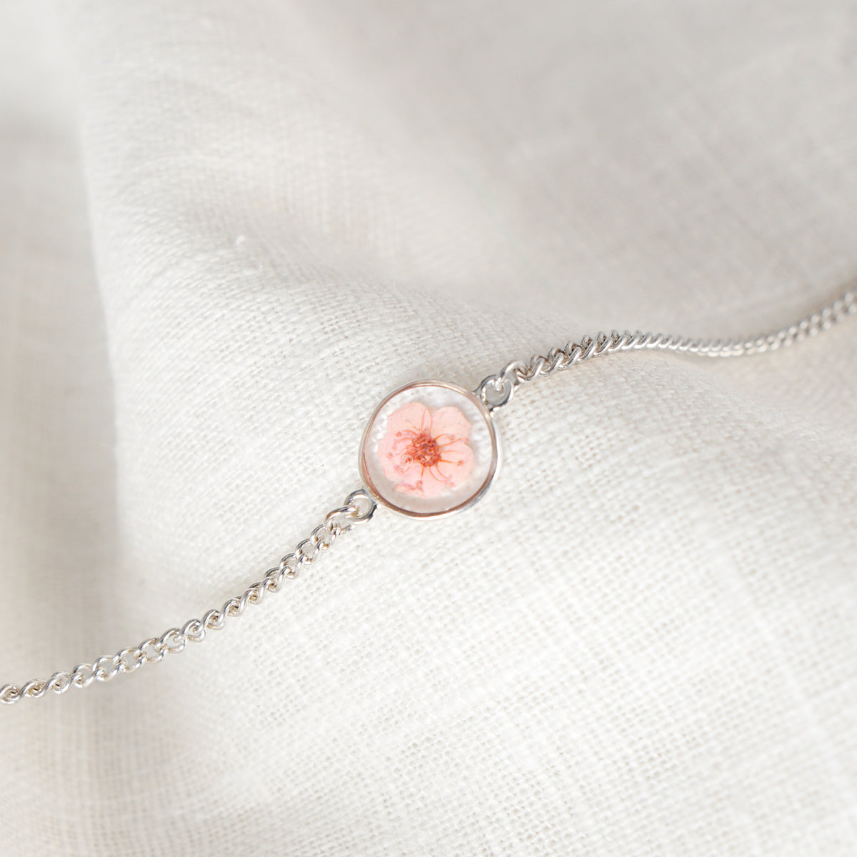 Plum Blossom Not Circular Charm Bracelet