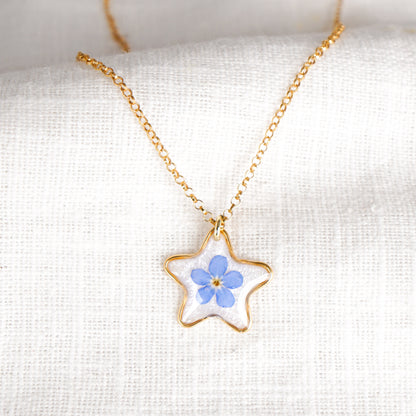 Forget Me Not Star Necklace