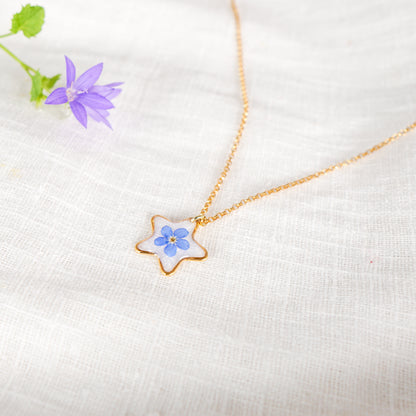 Forget Me Not Star Necklace