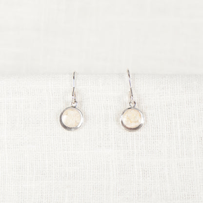 Crushed Daisy Eternal Hook Earrings April Birth Flower