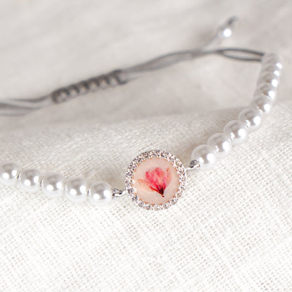 Cherry Blossom Circle Corded Bracelet