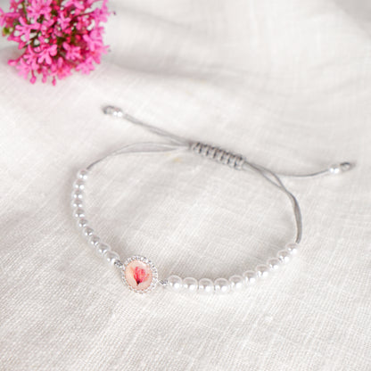 Cherry Blossom Circle Corded Bracelet