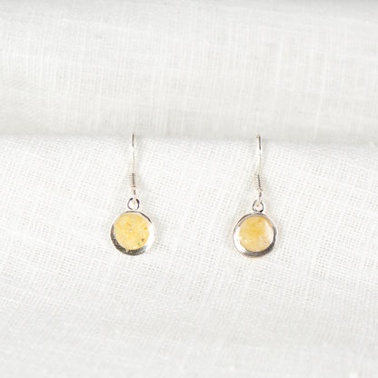 Crushed Narcissus Eternal Hook Earrings December Birth Flower