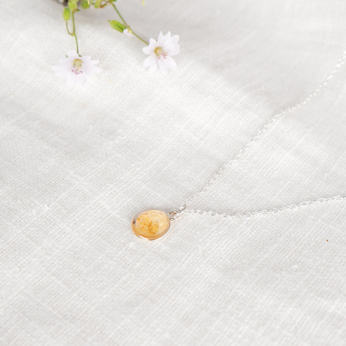 Crushed Narcissus Eternal Necklace December Birth Flower