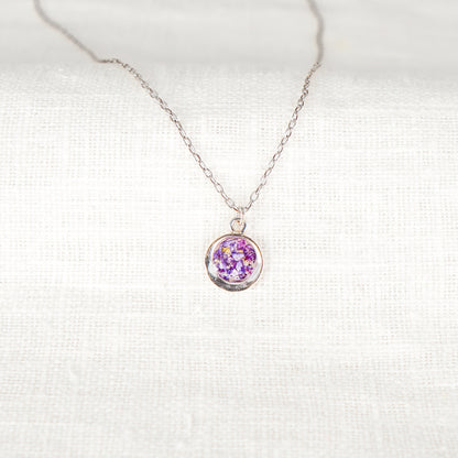 Crushed Violet Eternal Necklace February Birth Flower