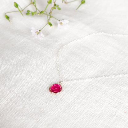 Crushed Carnation Eternal Necklace January Birth Flower