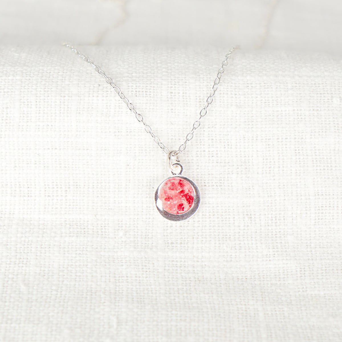 Crushed Larkspur Eternal Necklace July Birth Flower