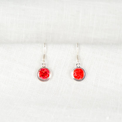 Crushed Rose Eternal Hook Earrings June Birth Flower