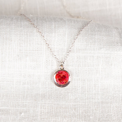 Crushed Rose Eternal Necklace June Birth Flower