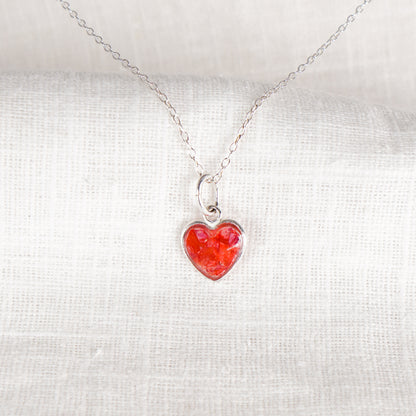 Crushed Roses Heart Necklace